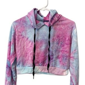 Crop Top Tie Dye Sweatshirt